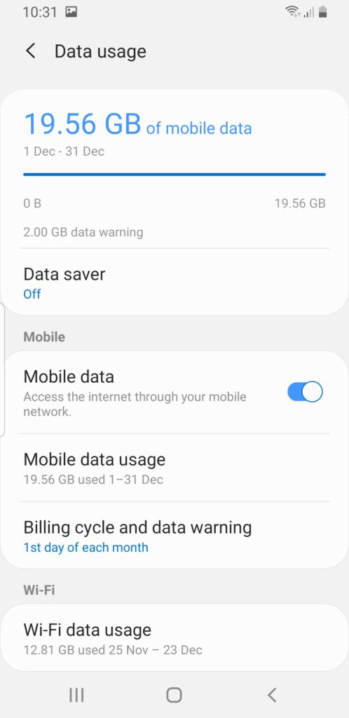 limiter data android